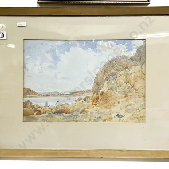 Watercolor Beach Scene