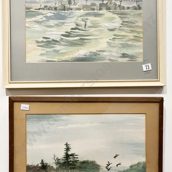 J. Hopkirk Watercolor Together with Other Watercolor (2)