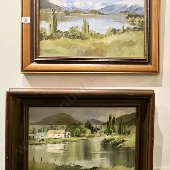 Two Oil Scenic Works by Peter J. Wallers