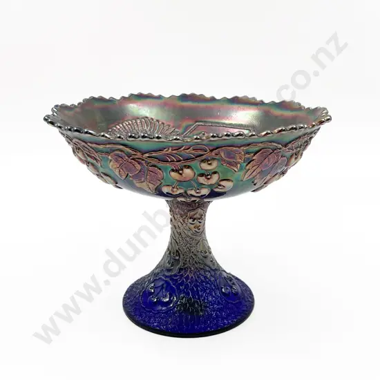 Mikado Pattern Carnival Glass Comport