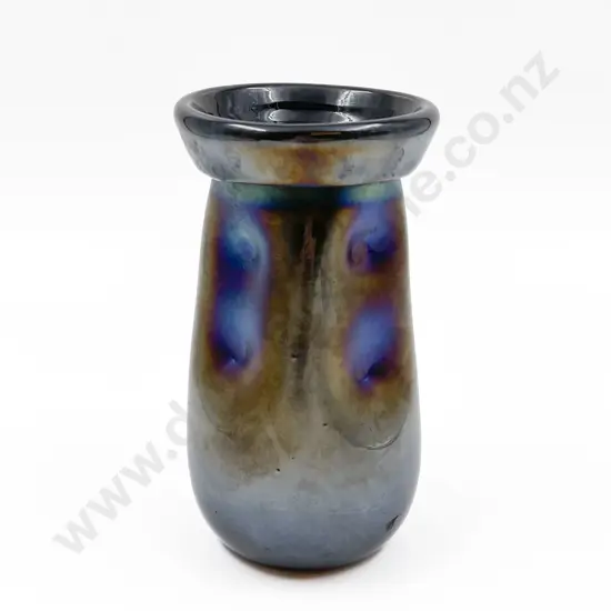 Iridescent Dimpled Art Glass Vase