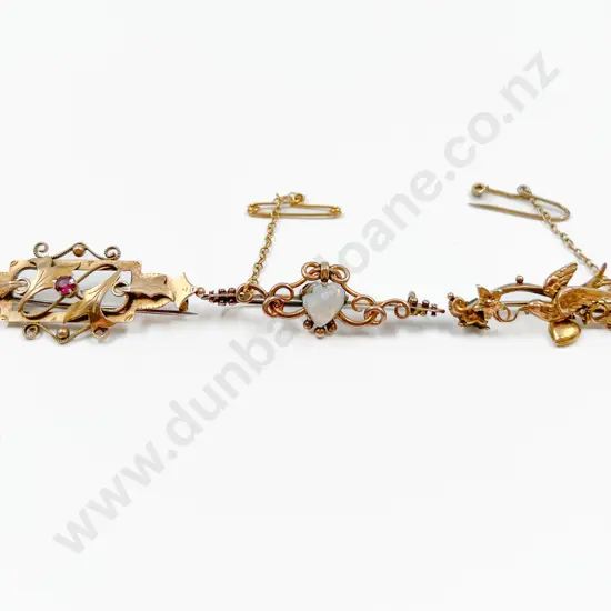 Three 9ct Edwardian Bar Brooches