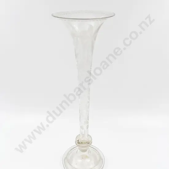 Etched Crystal Vase (Chipped)