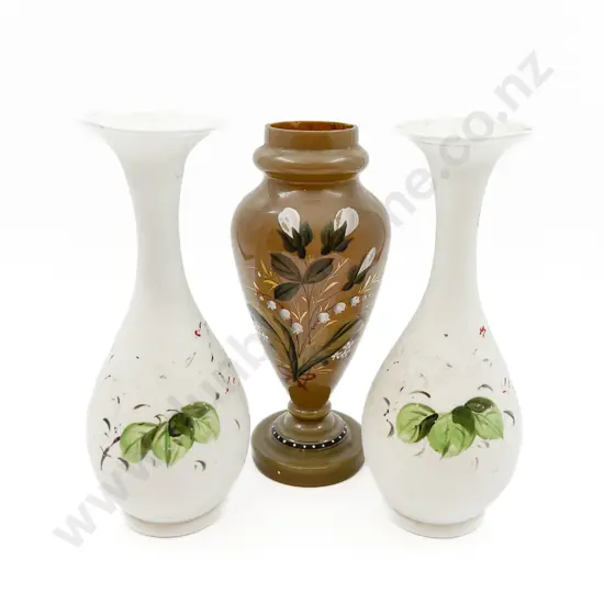 Three Hand Painted Vases