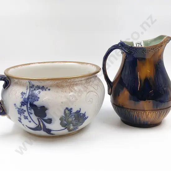 Glazed Wedgwood Jug Together with Toilet Jug