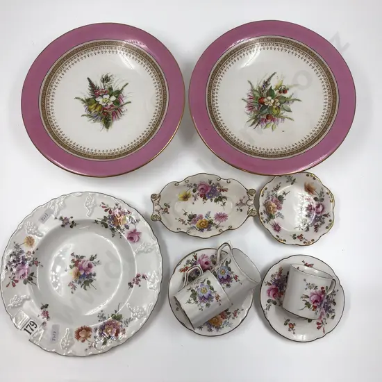 Small Quantity of Assorted RCD Together with Pair of Footed Plates