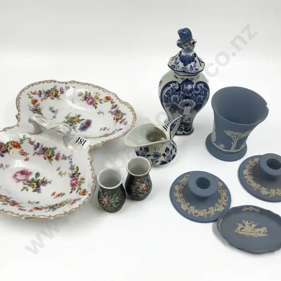 Small Quantity of Assorted China Including Wedgwood and Delft