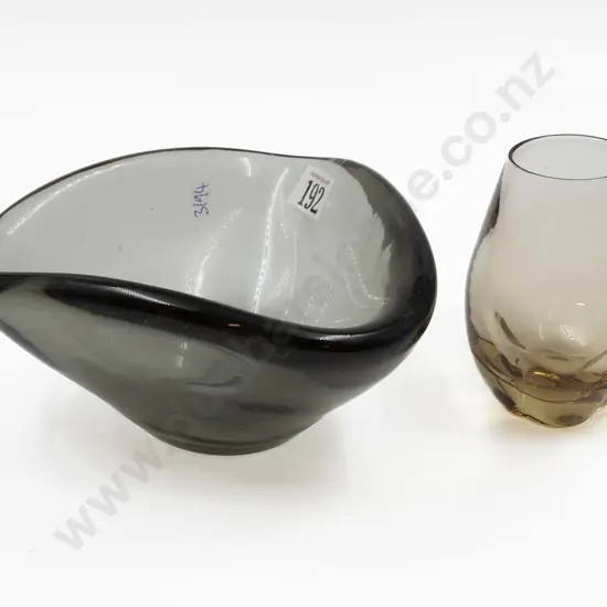 Whitefriars Vase Together with Art Glass Tumbler