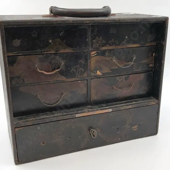 Vintage Lacquered Jewelry Box (Faults)