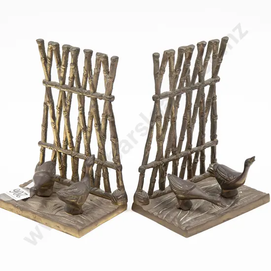 Cast Brass Decorative Book Ends
