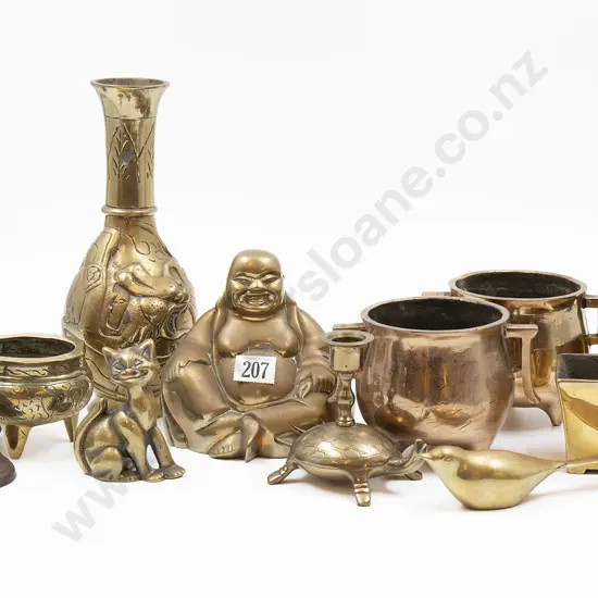 Quantity of Assorted Brassware Ornaments and Vases