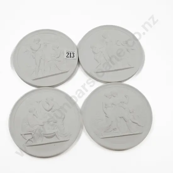 Four Royal Copenhagen Circular Ceramic Wall Hangings