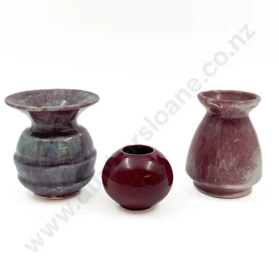 Three Small Crown Lynn Pots