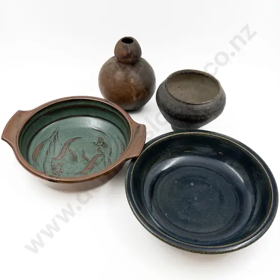 Two Pieces of NZ Pottery and Two Others