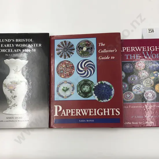 Three Volumes of Paper Weight and Porcelain