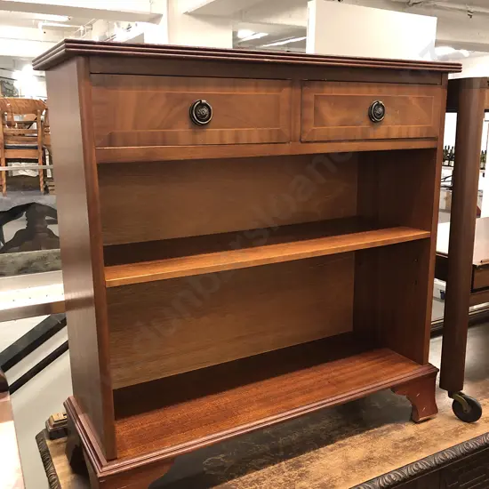 Low Two Drawer Book Case