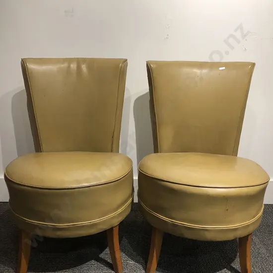 Pair of Leather Side Chairs