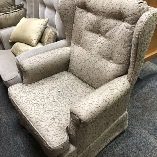 Upholstered Wingback Armchair