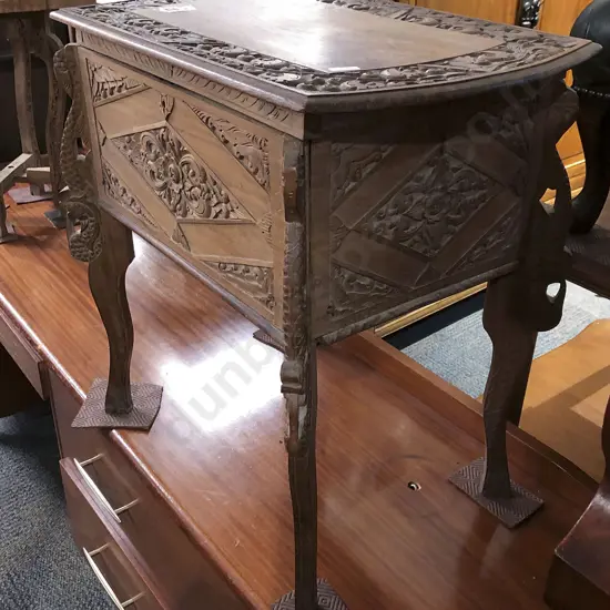 Carved Sewing Box