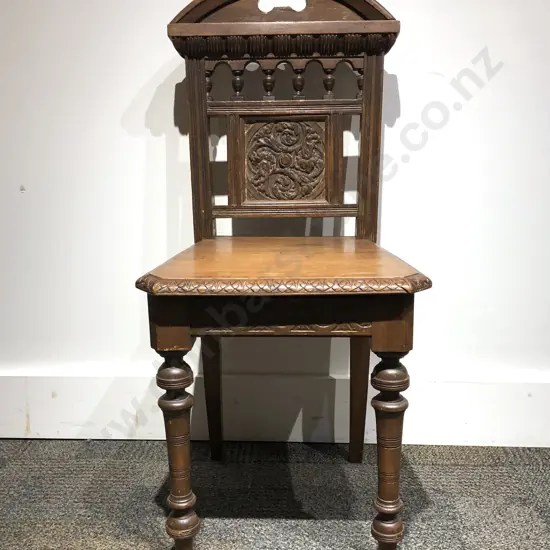 Carved Gallery Back Single Chair