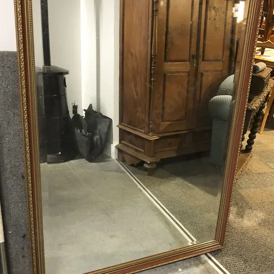 Large Rectangular Bevel Edged Wall Mirror