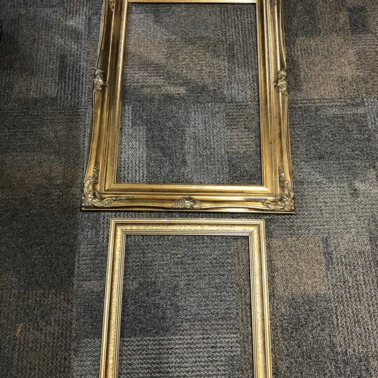 Two Empty Gilt Frames