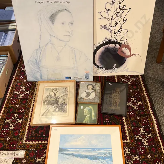 Two Poster Prints on Board Together With Five Framed Prints and Originals (7)