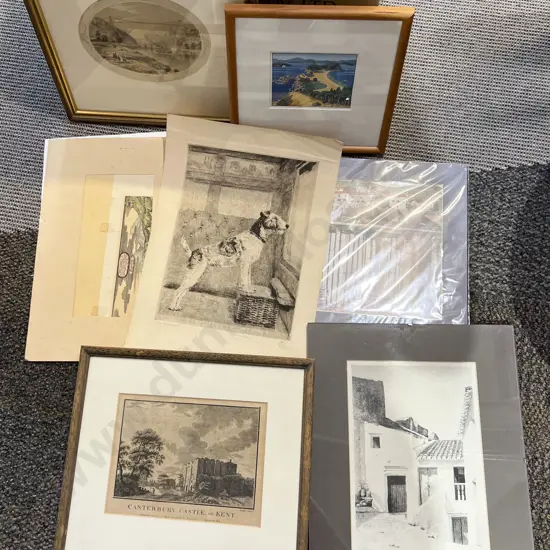 Small Box Quantity of Assorted Loose and Framed Prints and Originals