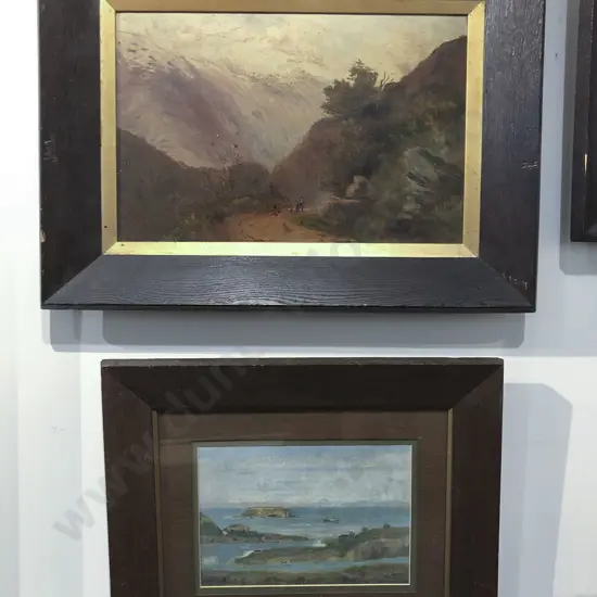 A. Simpson Oak Framed Oil Together With Other Oak Framed Oil (2)