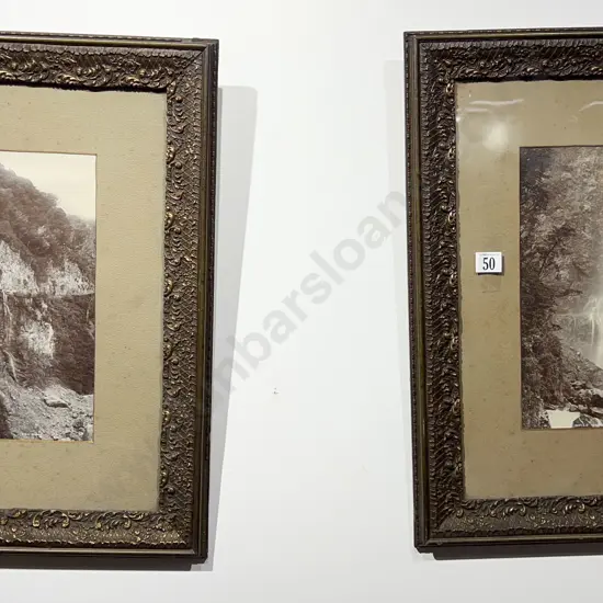 Pair of Ornate Framed Vintage Photographs
