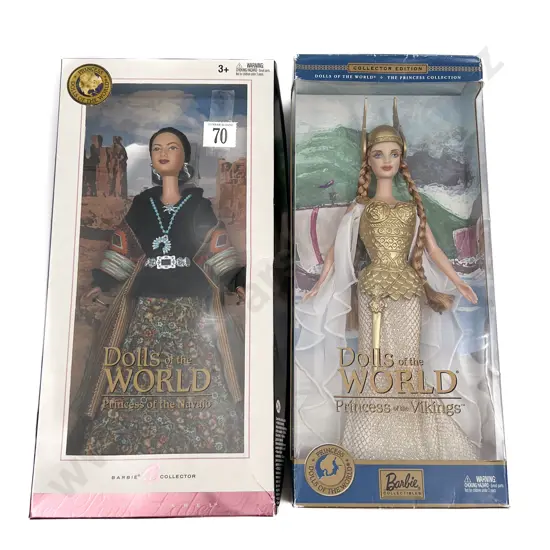 2004 Barbie Dolls of the World Princess of the Navajo and Princess of the Vikings