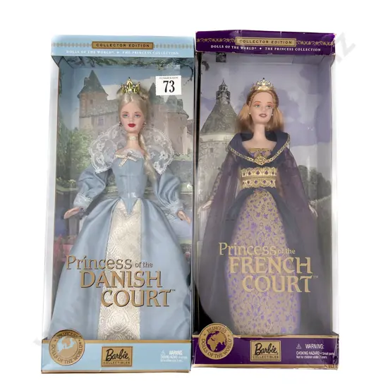 2002 Barbie Dolls of the World Princess of the Danish Court and Princess of the French Court