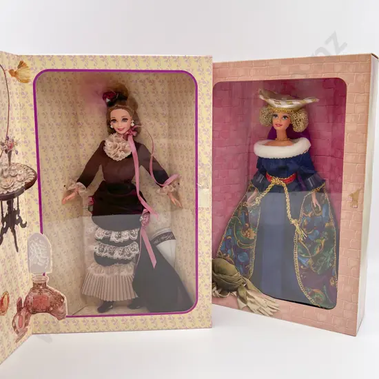 1994 Barbie the Great Eras Collection Medieval Lady and Victorian Lady