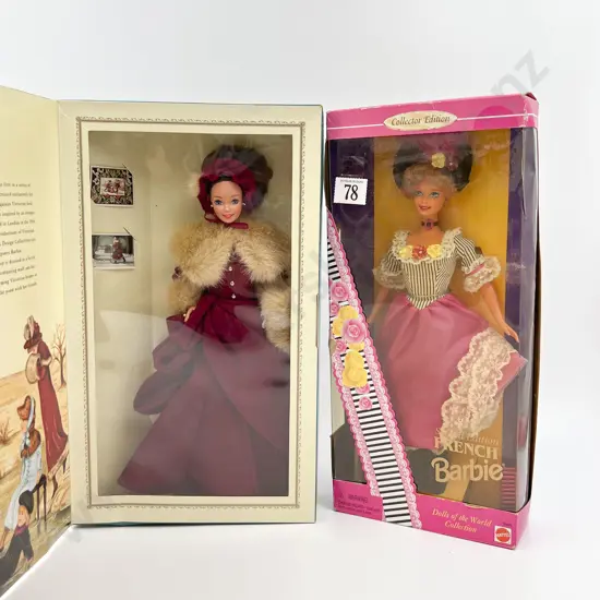 1996 Barbie Dolls of the World French Barbie and Victorian Elegance Barbie