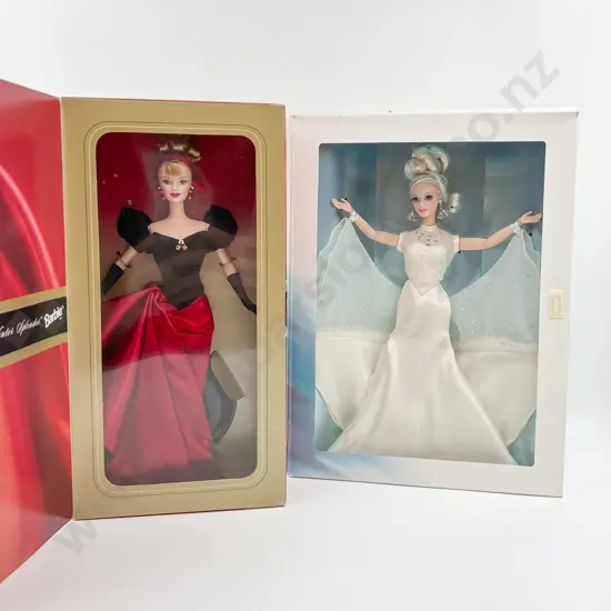 1998 Avon Winter Splendor Barbie and Classique Starlight Dance Barbie