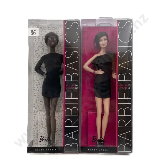2009 Barbie Basics Black Label Model No. 4 and No. 13