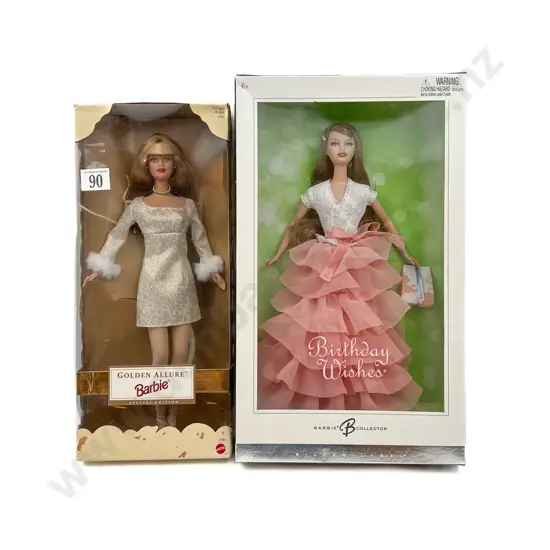 1999 Golden Allure Barbie Special Edition and Silver Label Birthday Wishes Barbie