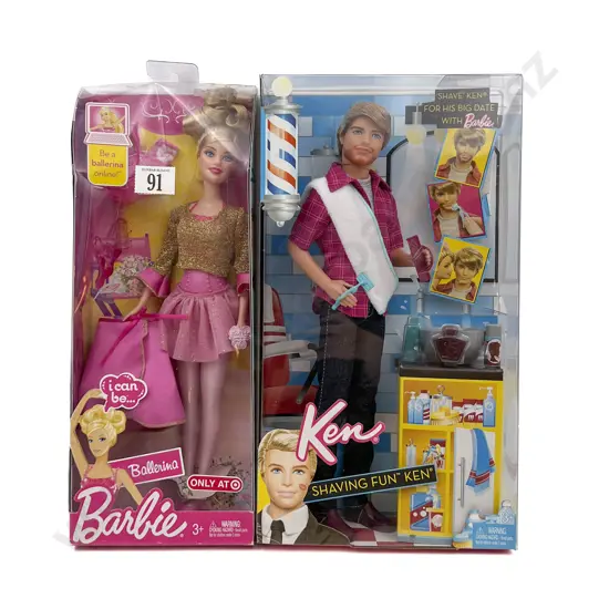 2009 I Can Be Ballerina Barbie and Shaving Fun Ken Barbie