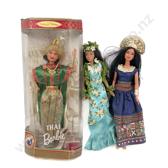 1997 Dolls of the World Thai Barbie and Two Unboxed Barbies