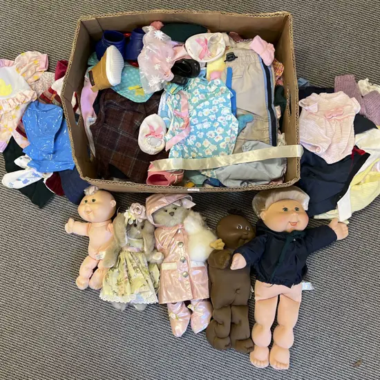 Quantity of Cabbage Patch Dolls and Large Quantity of Cabbage Patch Clothing