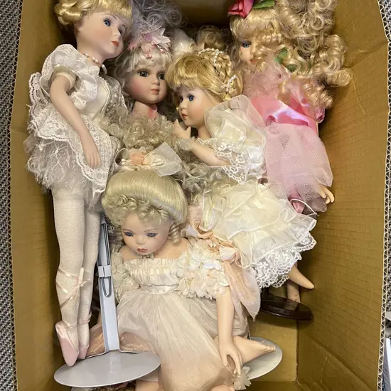 Five New Bisque Dolls