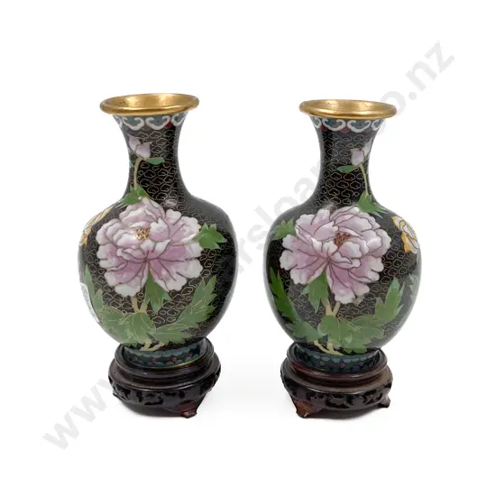 Pair of Cloisonné Vases