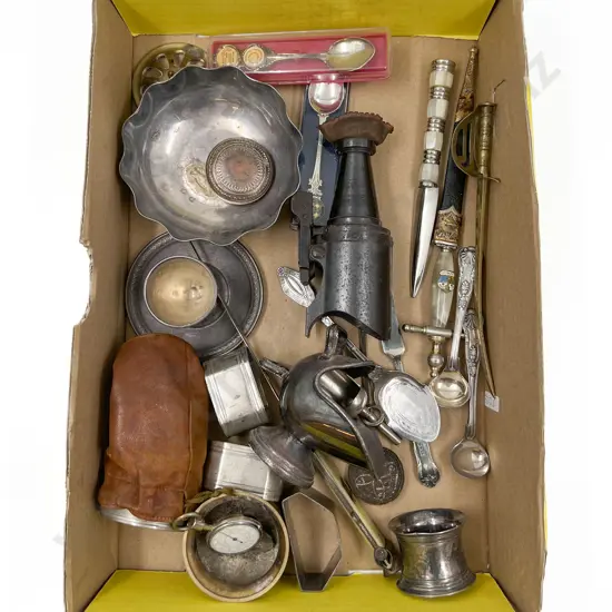 Small Quantity of Assorted Metalware Incl. Decorative Swords and Napkin Rings Etc.