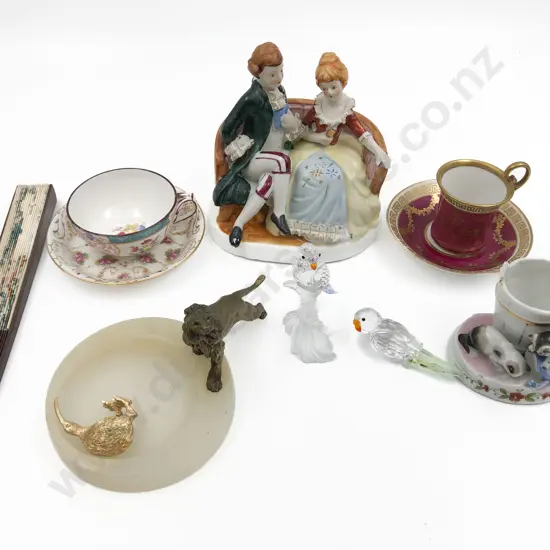 Small Box of Assorted Ornaments and China