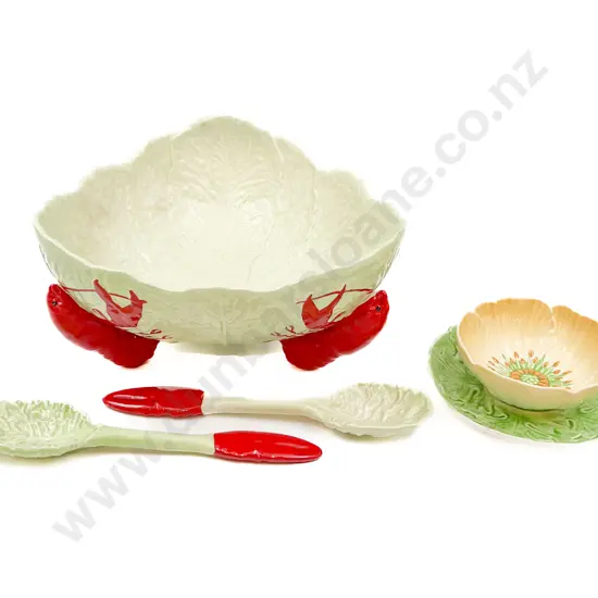 Carltonware Lobster Salad Bowl and Tongs Together With Other Carltonware Dish