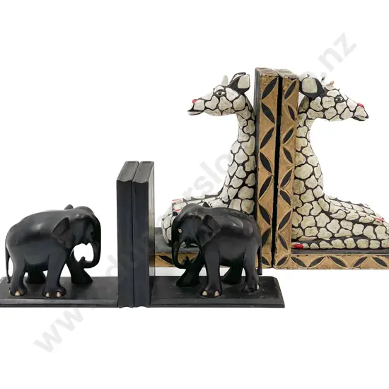 Two Pairs of Animal Form Bookends