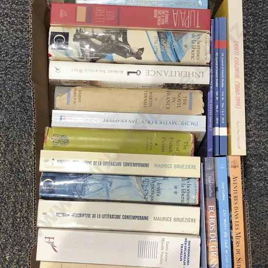 Box of Assorted Mainly French Language and French Related Books