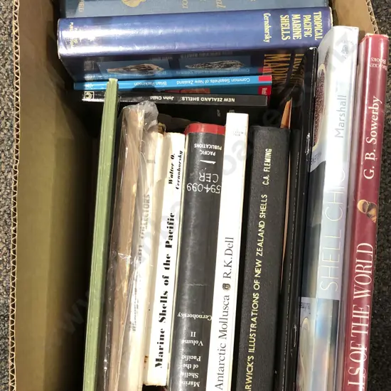 Box of Assorted Shell Related Books