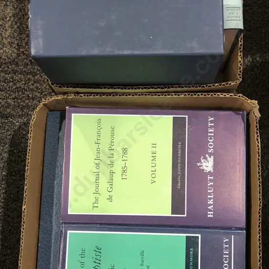 Two Boxes of Assorted Hakluyt Society Volumes Etc.