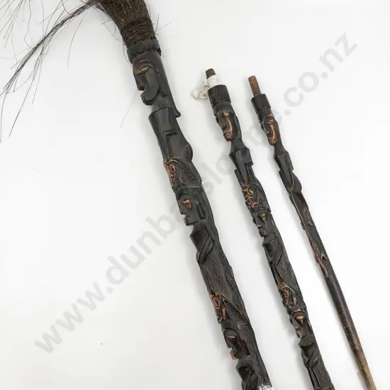 Carved Tribal Walking Stick (Faults)